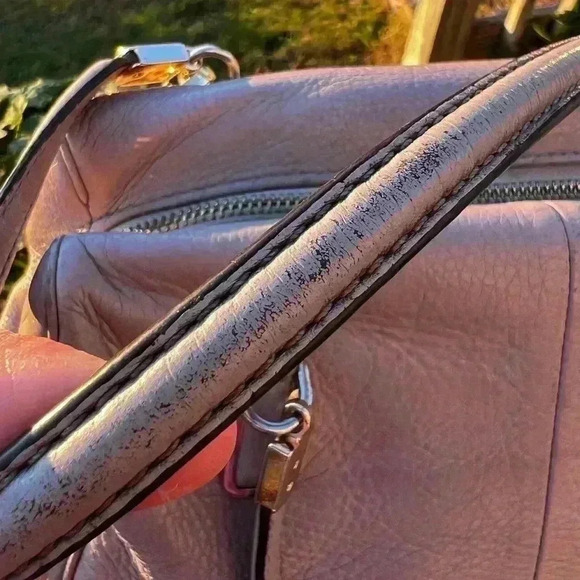 COACH 25169 MADISON MADELINE LEATHER SATCHEL LIGHT GRAY - Picture 7 of 10